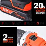 20V 1/2" Brushless Drill Driver Kit Cordless Battery Drill Set Handheld Power