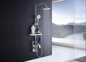 Wholesale Adjustable Slide Bar Rain Shower Set ROVATE Exposed Pipe Shower Systems from china suppliers