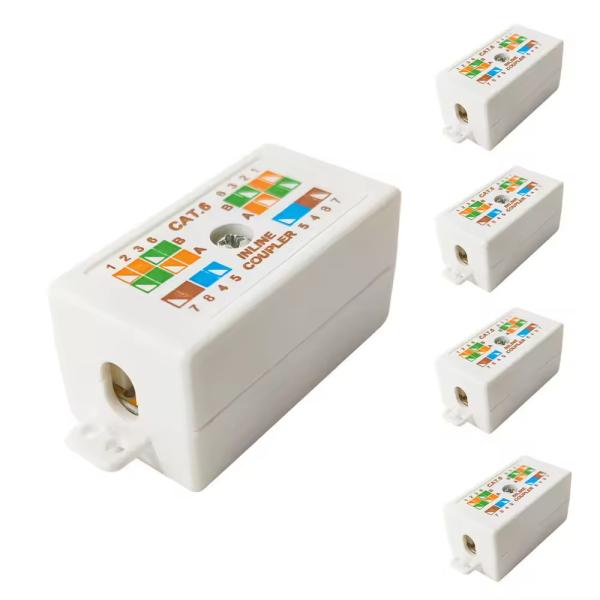 Quality CAT6 CAT5E IDC 4 Pair/8 Way Junction Box 8P8C - Inline Cable Coupler - Terminal Socket for sale