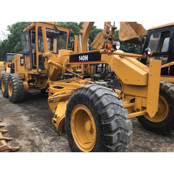6 Cylinders Used Motor Graders Caterpillar 140H With Ripper