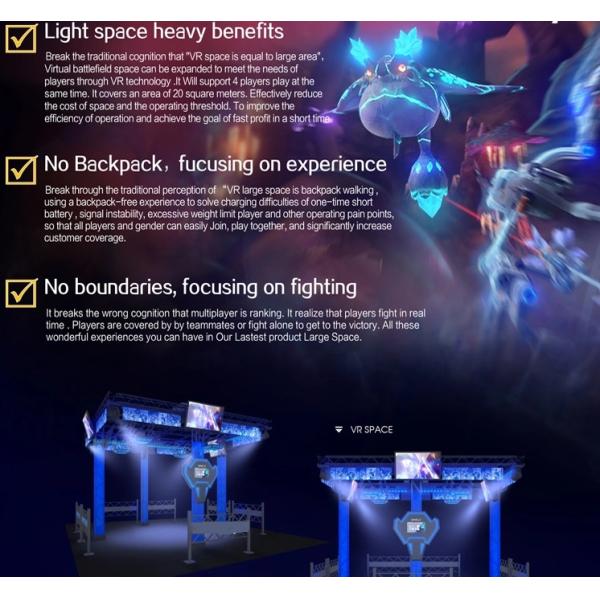Big Theme Park VR Space Walker 9D Virtual Reality Platform Black / Blue Color