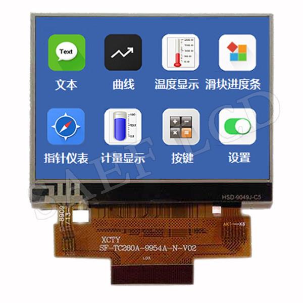 Quality MCU Interface IPS TFT LCD 2.6" inch 480x320 landscape mode with RTP for sale