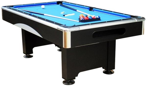 Quality Chromed coner 7 FT Electronic Billiard Table with Flash and Busic wood pool table for sale