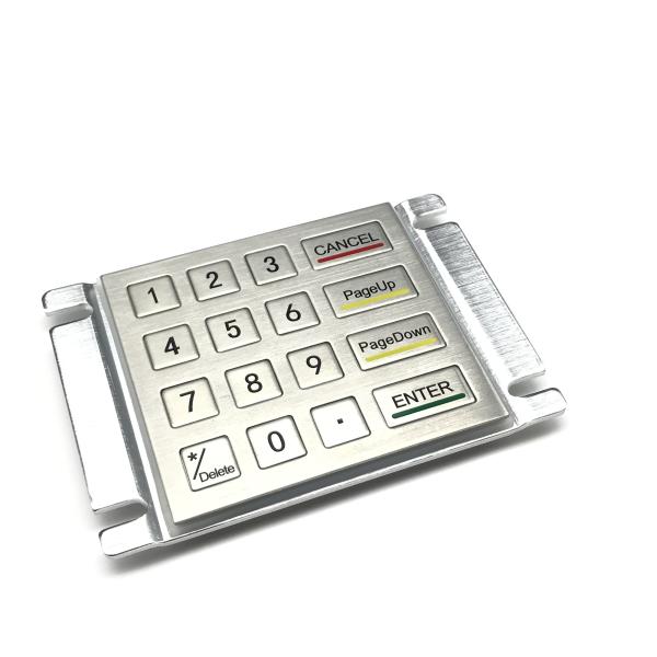 Quality IP65 / IK07 Metal Industrial Mini Numeric Keypad 16 Keys Lightweight Keypad USB Rear Panel Mounted -40℃ for sale
