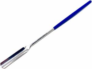 China Stainless Steel Micro Lab Scoop Half Rounded Spoon Spatula Sampler With Vinyl Handle (9) Stainless Steel Micro Lab on sale
