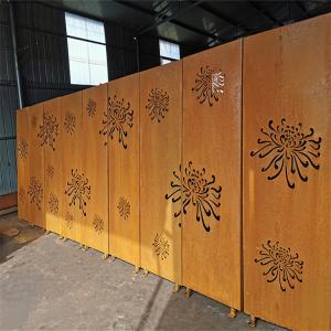 China Balcony Decor Corten Steel Laser Cut Panels Metal  Privacy Screens Prerusted on sale
