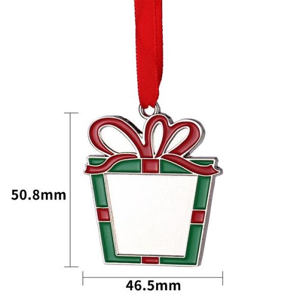 Sublimation Christmas Hanging Ornaments Metal Pendant For Christmas Tree Decoration