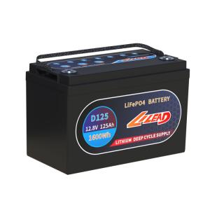 China 12.8V 125Ah Lifepo4 Deep Cycle Battery 1600Wh Solar Panel Lithium Battery on sale