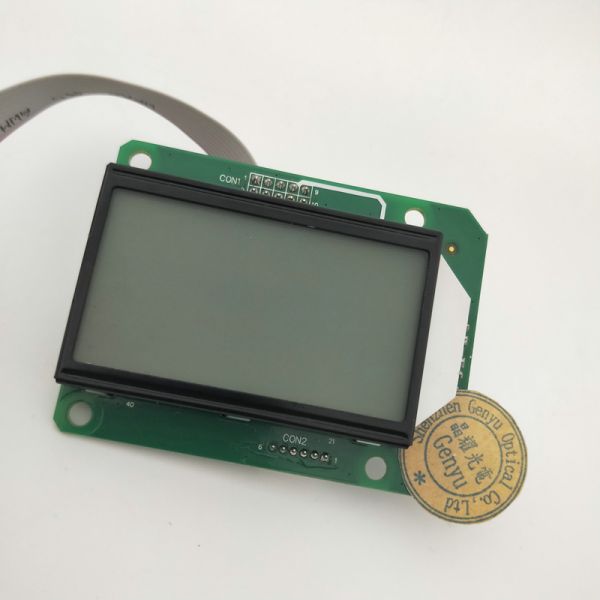 Lcd Genyu Monochrome Cob Design TN/HTN/STN/FSTN Display Modules 7 Segment Lcd Board 76*58 mm Display Size and Green LEDs
