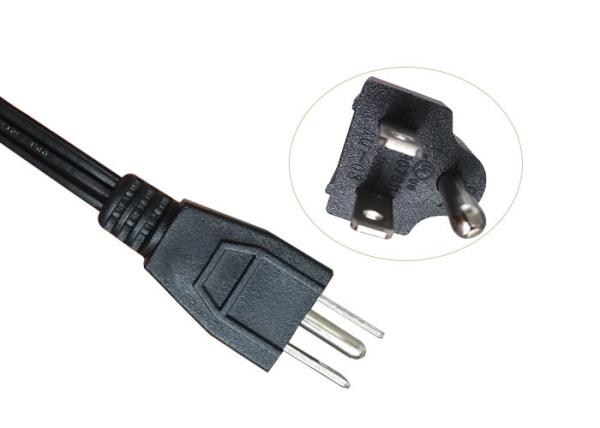Quality Ul Retractable Three Prong Ac Power Cord , 16a 125v Ac Power Adapter Cable for sale