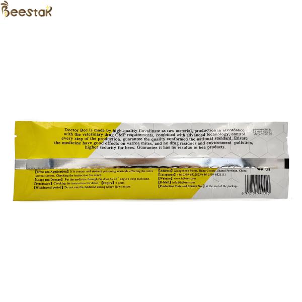 Doctor Bee ( 10 Strips ) Bee Medicine Against Varroa Bee Mites Fluvalinate Strip