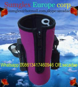 Wholesale neoprene water bottle holder with shoulder strap from china suppliers
