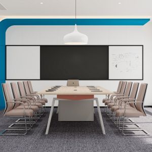 Support customization Large Conference Table 50mm Top Thickness With Inline