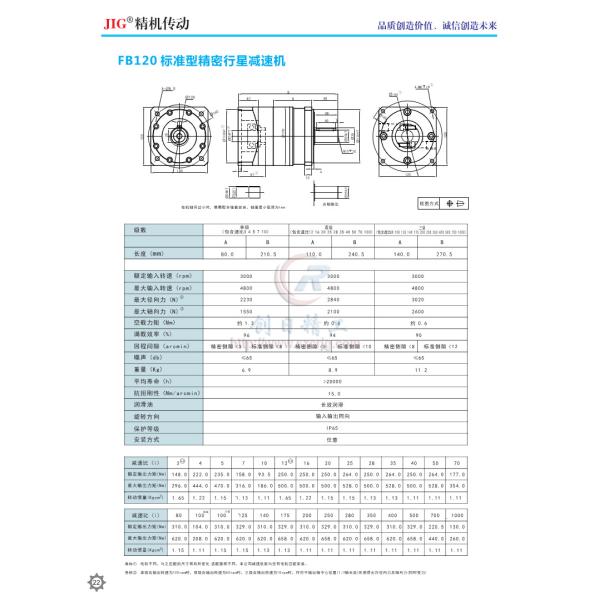 Precision Planetary Reducer 60 Flange Servo Motor Gear Reducer FE Series