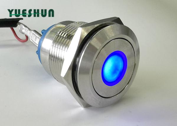 Quality Dot Type LED Light Push Button Switch Flat Head Good Physical Attack Resistance for sale