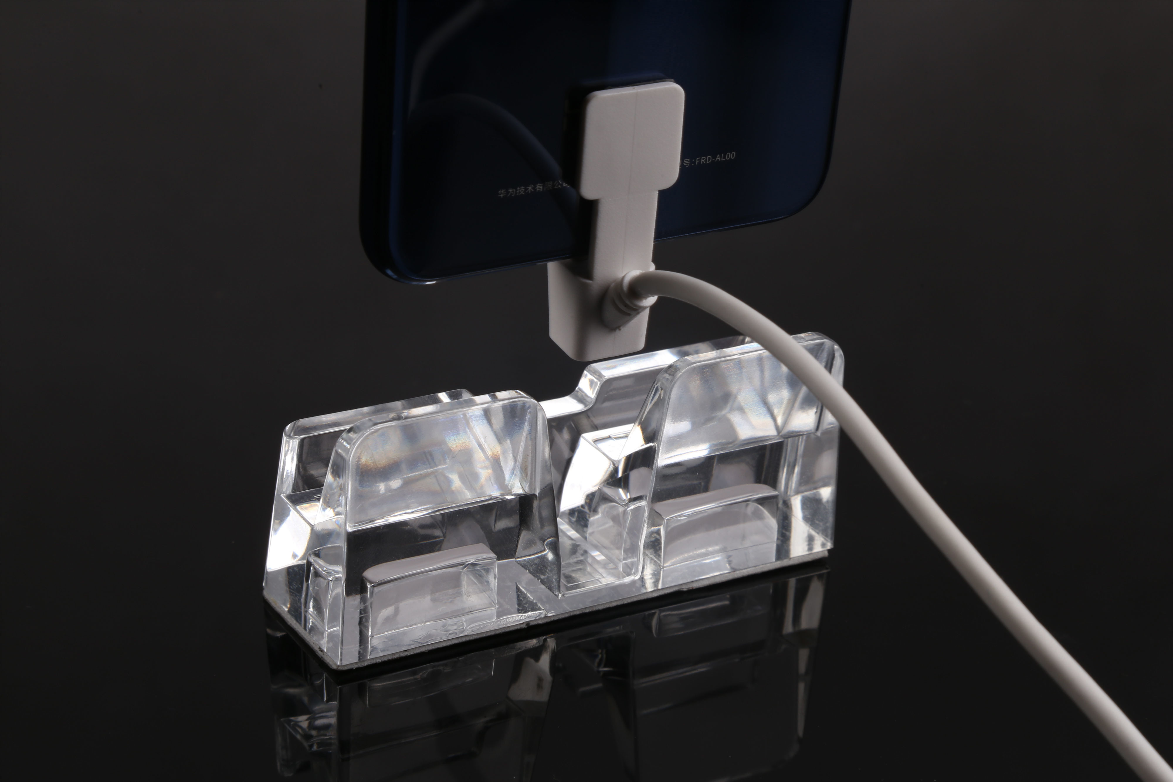 Wholesale COMER Tablet pc anti-slip acrylic display cradles with plug for mobile phone retail stores exhibition display from china suppliers