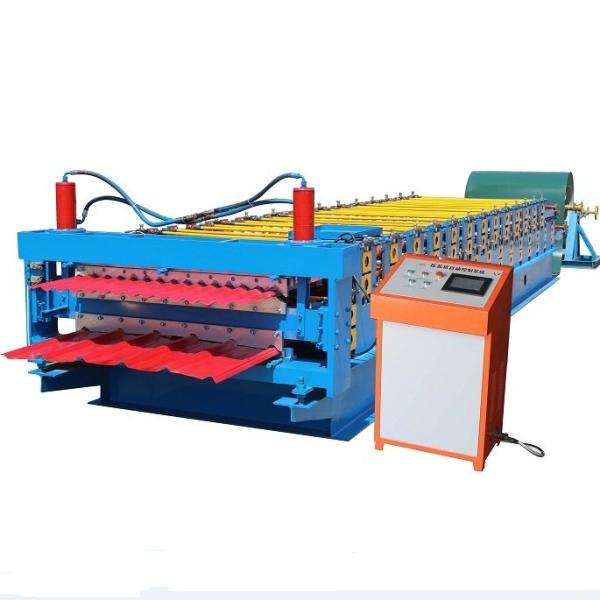 Quality Double Layers Color Steel Roll Forming Machine Green For Wall Panel for sale