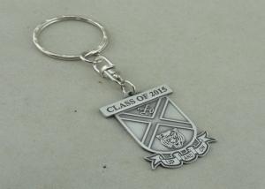 Die Struck Silver Promotional Keychain Laser Engraved Personalised Key Rings