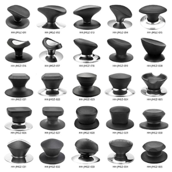 Double-hole Glass Pot Lid Handle Stainless Steel Silicone Side Ear Handle Pot Accessories