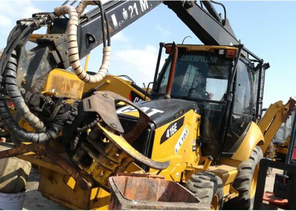 Quality Small Used Backhoe Loader , Second Hand Caterpillar 416e Backhoe Loader for sale