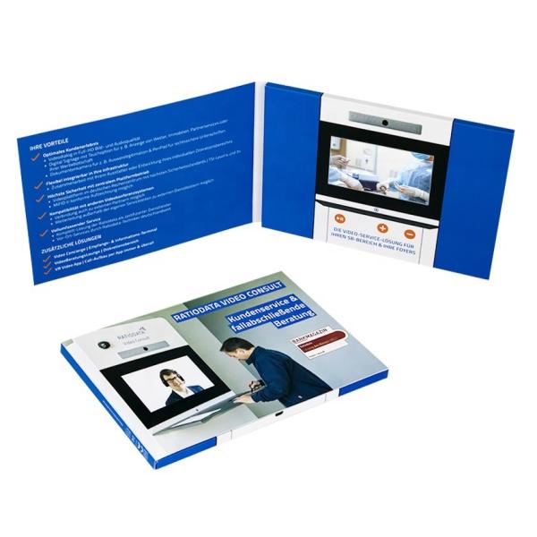 Quality 10 inch LCD video brochure promotion, custom print direct mail video player for advertising for sale