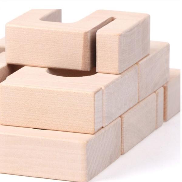 Balance Jenga Wooden Number Blocks Toys 16cm Jumbo Wooden Building Blocks