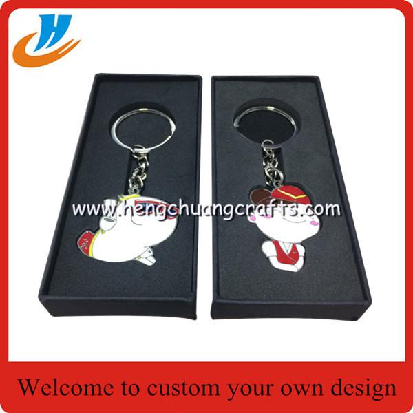 Quality Metal keychains/keyrings/key chains/key rings with custom logo boxes for sale