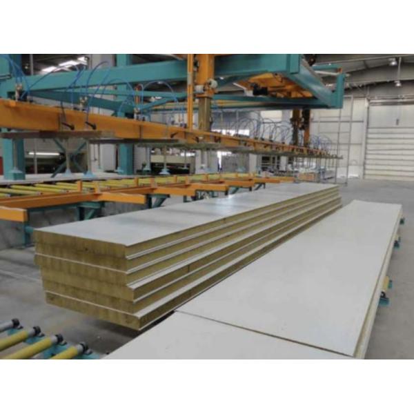 Mineral Wool Sandwich Panel Machine For Exterior Wall 24 M Double Belt Continuous