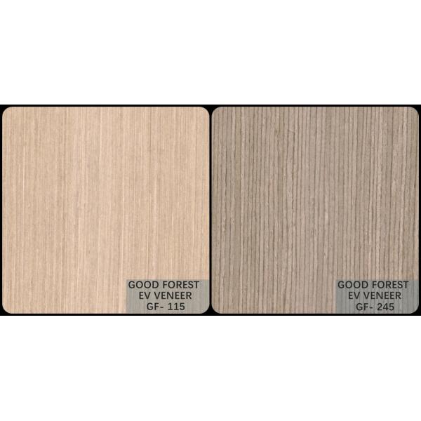 Hotel Decoration Engineered Oak Veneer Crown Cut Grain Grey Color