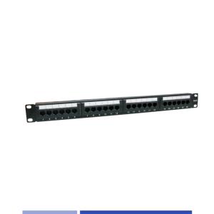China Unshielded Cat6 24 Port Patch Panel 1U Rack mounted with cable manager on sale