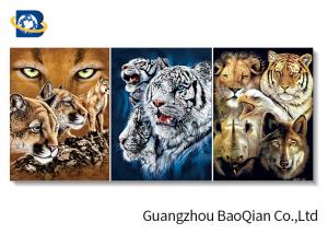 Wholesale 3d Wall Decor Picture With Tiger / Eagle , 3d Stereograph Printing from china suppliers