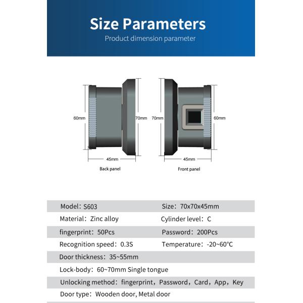 Aluminum Bluetooth Fingerprint Door Lock WiFi Bluetooth Home Door Lock