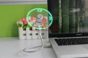 New Durable Adjustable USB Gadget Mini Flexible LED Light USB Fan Time Clock Desktop Clock Cool Gadget Time Display