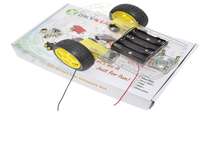 Line Tracing Arduino Car Robot Speed Encoder With Yellow Color OKY5038