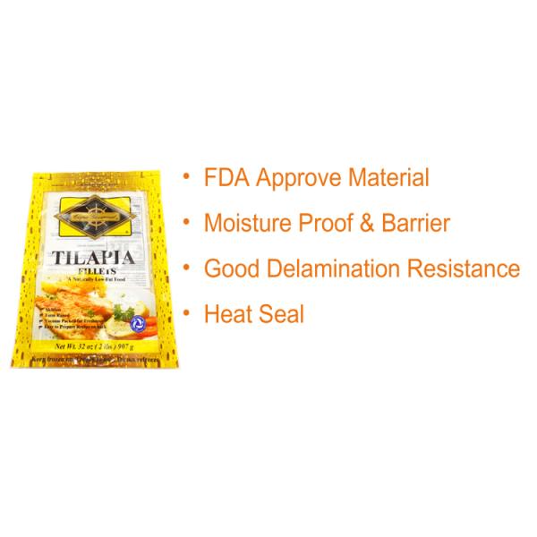 Waterproof Three Side Seal Pouch Custom Printed Anti Oxidation Solvent Free Lamination