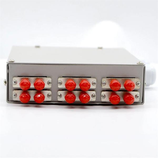 12core Fibre Optic DIN Rail Mount Enclosure With St Duplex Adapter