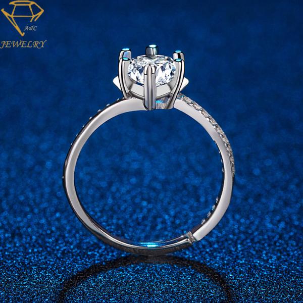 Diamond Engagement Personalized Silver Ring