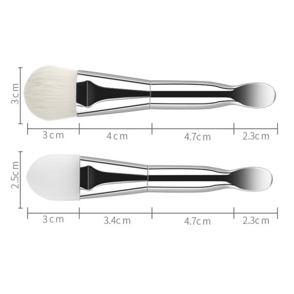 Custom Professional Beauty Nylon Silicone Facial Mask Applicator Makeup Brush White Vegan Face Mask Brush For Makeup
