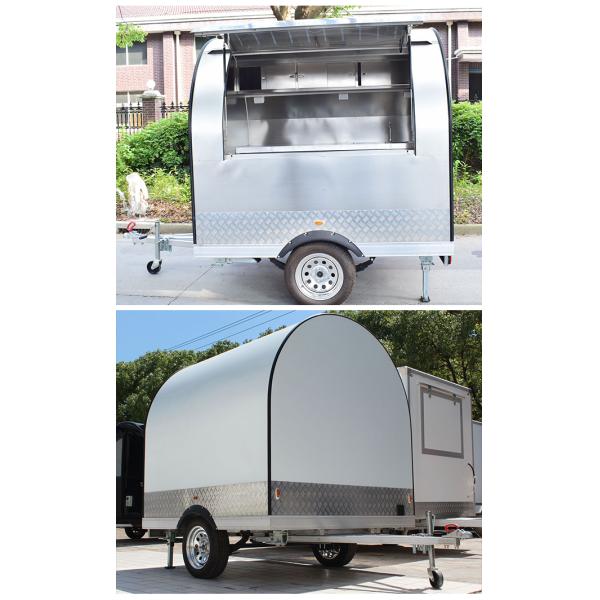 Electric Fast Food Trailer Mobile Catering Truck 1300kg Weight 1 Year Warranty