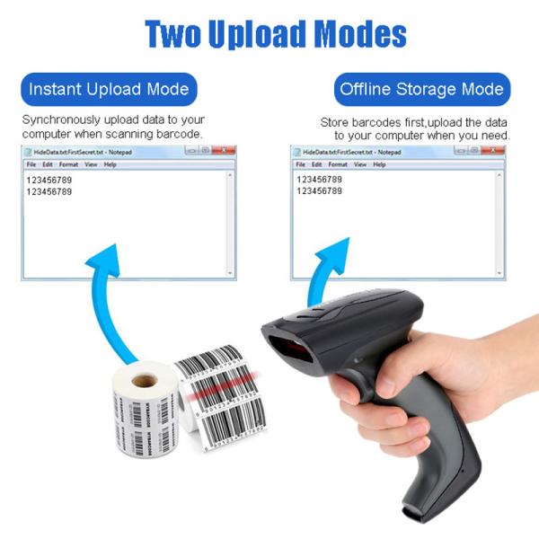 YHDAA Wireless Barcode Scanner 2D Automatic Handheld Scan QR Code Machine