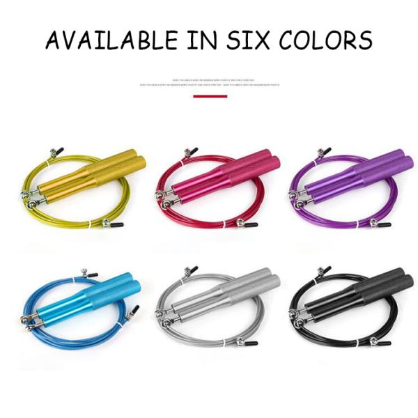 High Quality Fitness Workout Weighted Handle Pvc Coated Steel Wire Adjustable Speed Skipping Rope Jump Rope