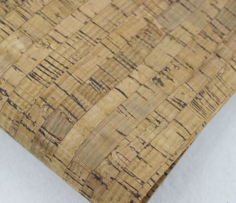 Popular 1.35m Width Dark Black Color Cork Fabric by Yard for Handbad, Wallet