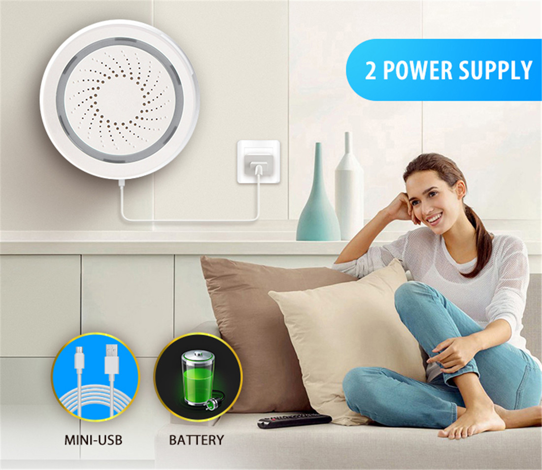 3 In 1 Smart Sensor ( Temperature+ Humidity+Siren Alarm)