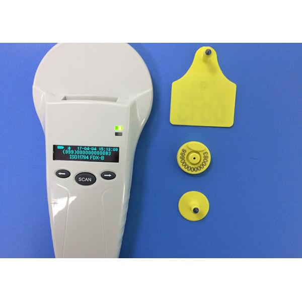 Bluetooth / USB RFID Microchip Scanner For Animal ID Tracking , 7000 Records Data Storage