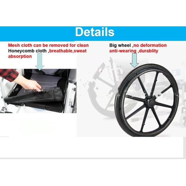 Cheap Economic Aluminum Alloy Manual Wheelchair for Elderly with Detachable Footrest