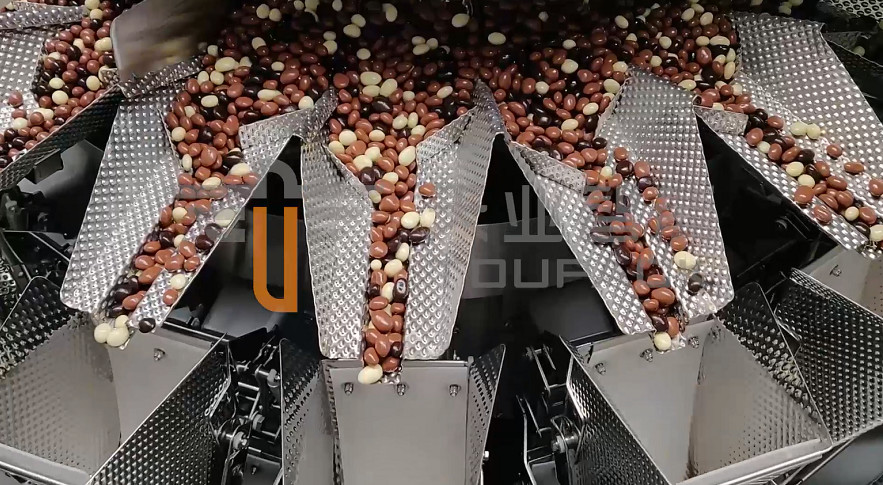 130WPM Chocolate Scale Multihead Weigher With 10 Inches Touch Screen
