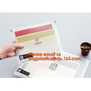 Wholesale custom clear transpaent PE zipper file folder bag , PE Zip files wallet wholesale, PVC Polyvinyl Plastic Document bag from china suppliers