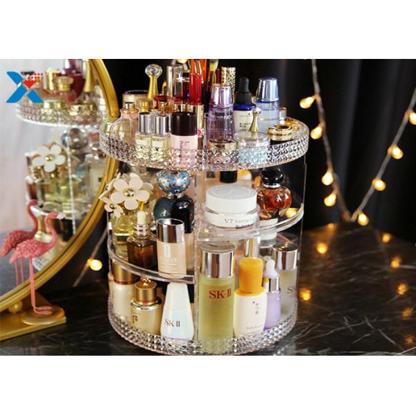 360 Degree Rotating Acrylic Cosmetic Makeup Box Storage Organizer Color Customized