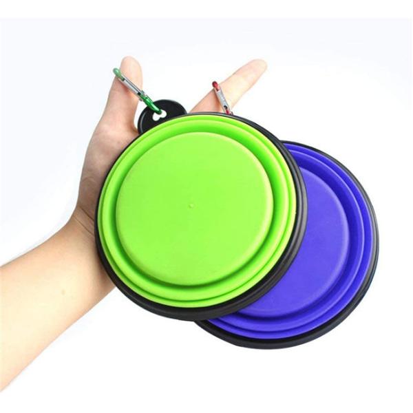 Portable 80g Pet Feeder Bowl 13cm Collapsible Water Bowl