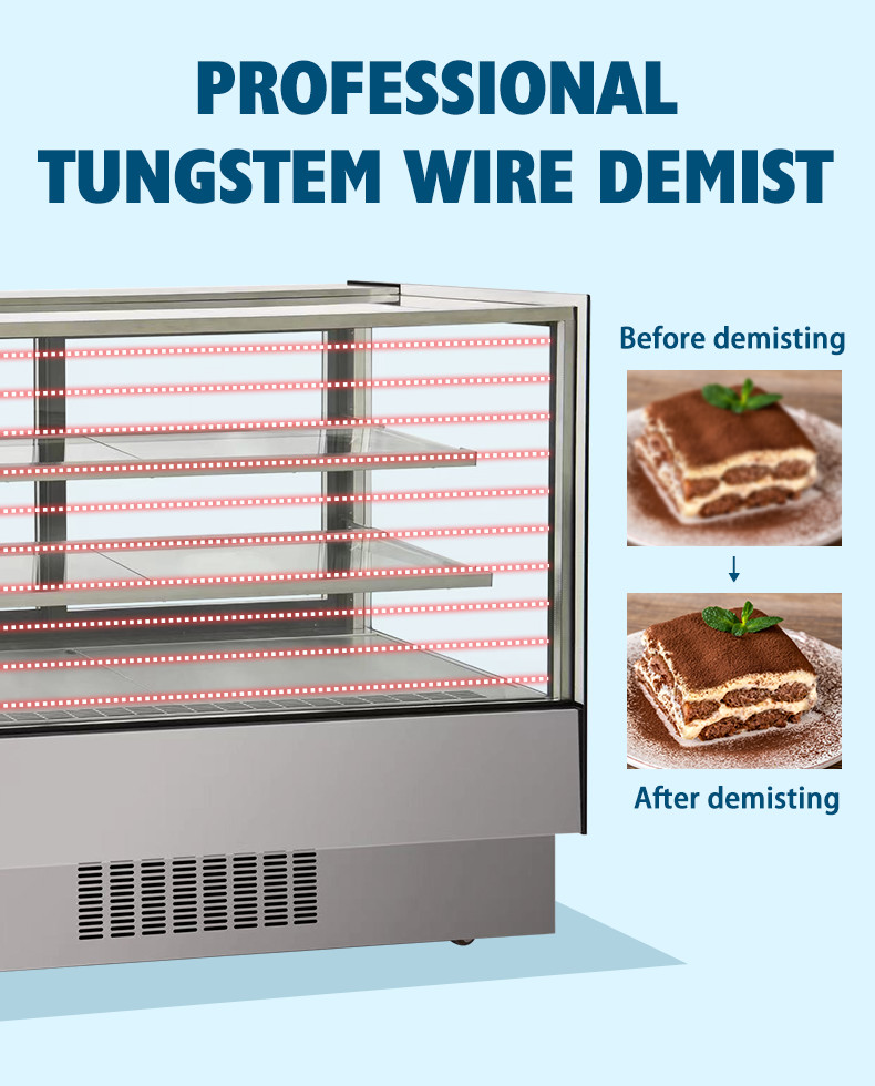 R600a Cake Display Showcase Countertop Desktop Refrigerated Cake Display